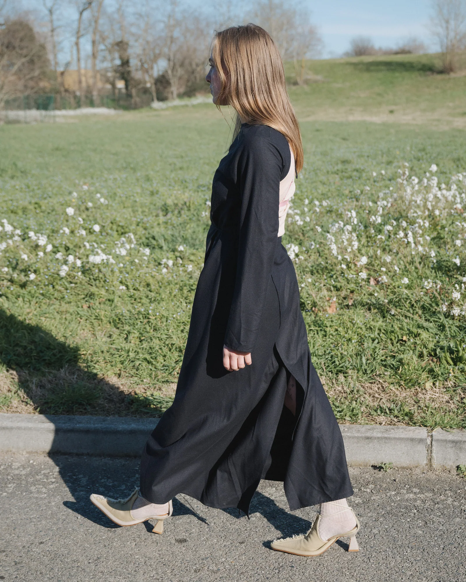 Long Sleeve Apron Dress - Image 3