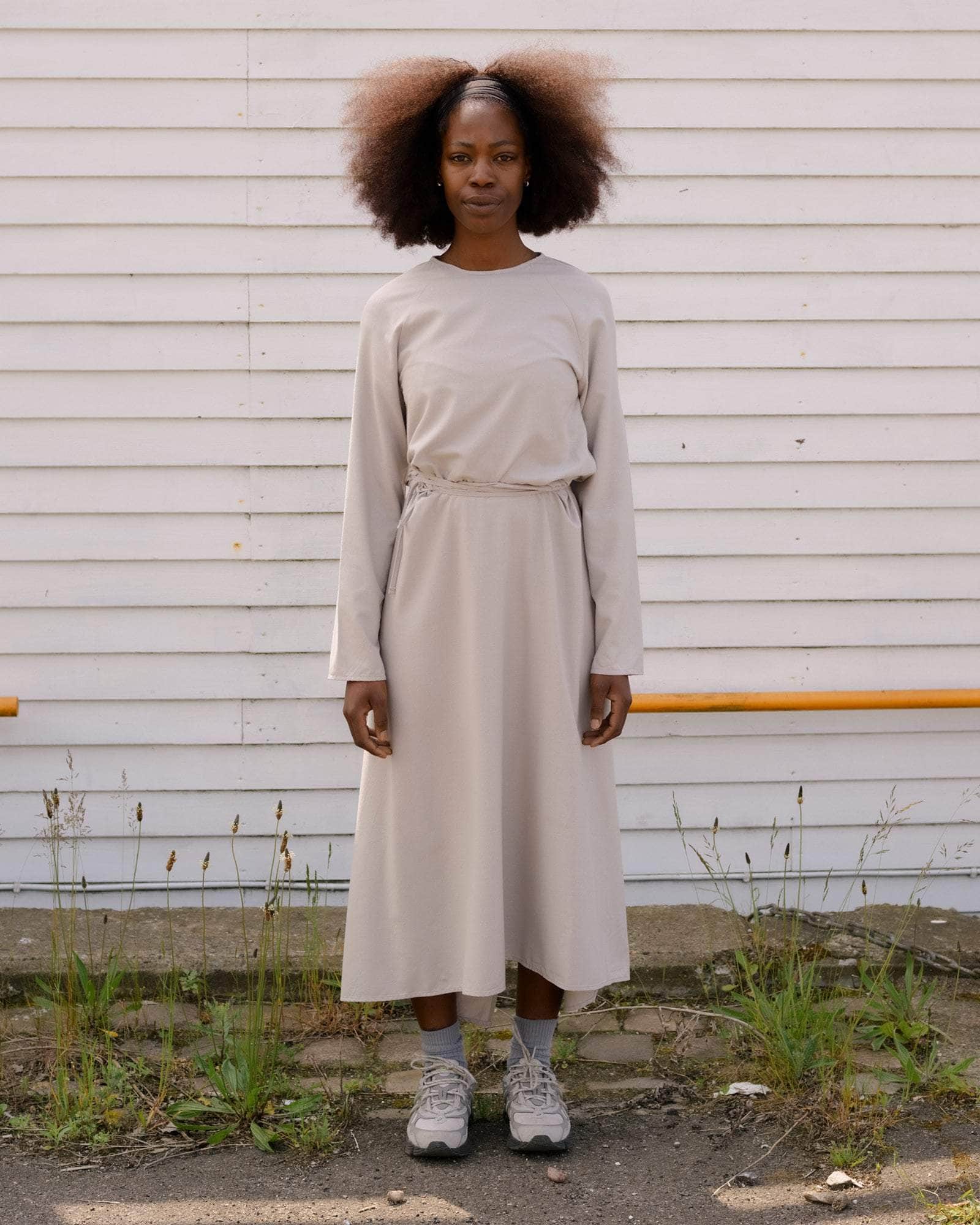 Long Sleeve Apron Dress