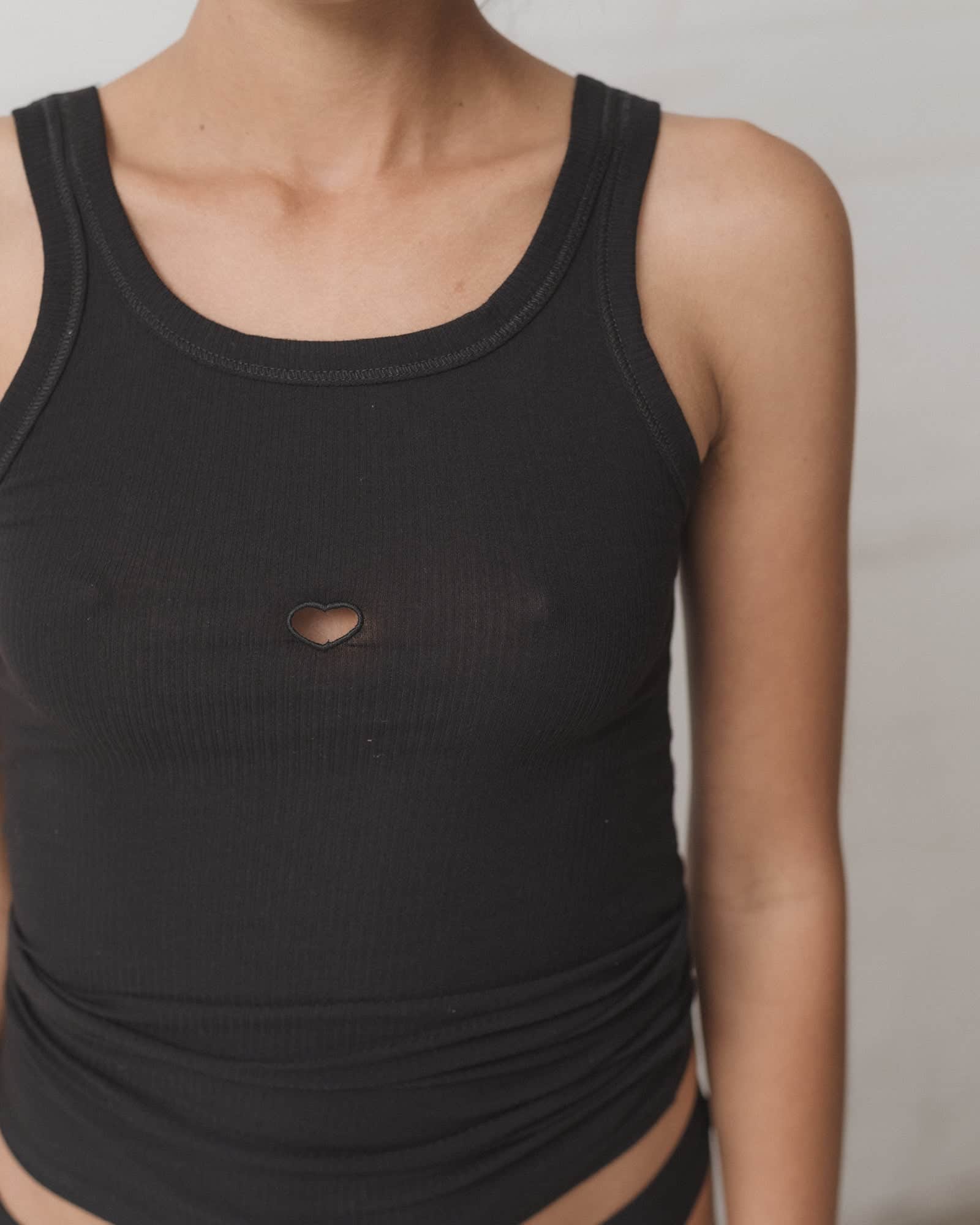 Pack - 2 Heart Tank (Black / Undyed) - Image 6