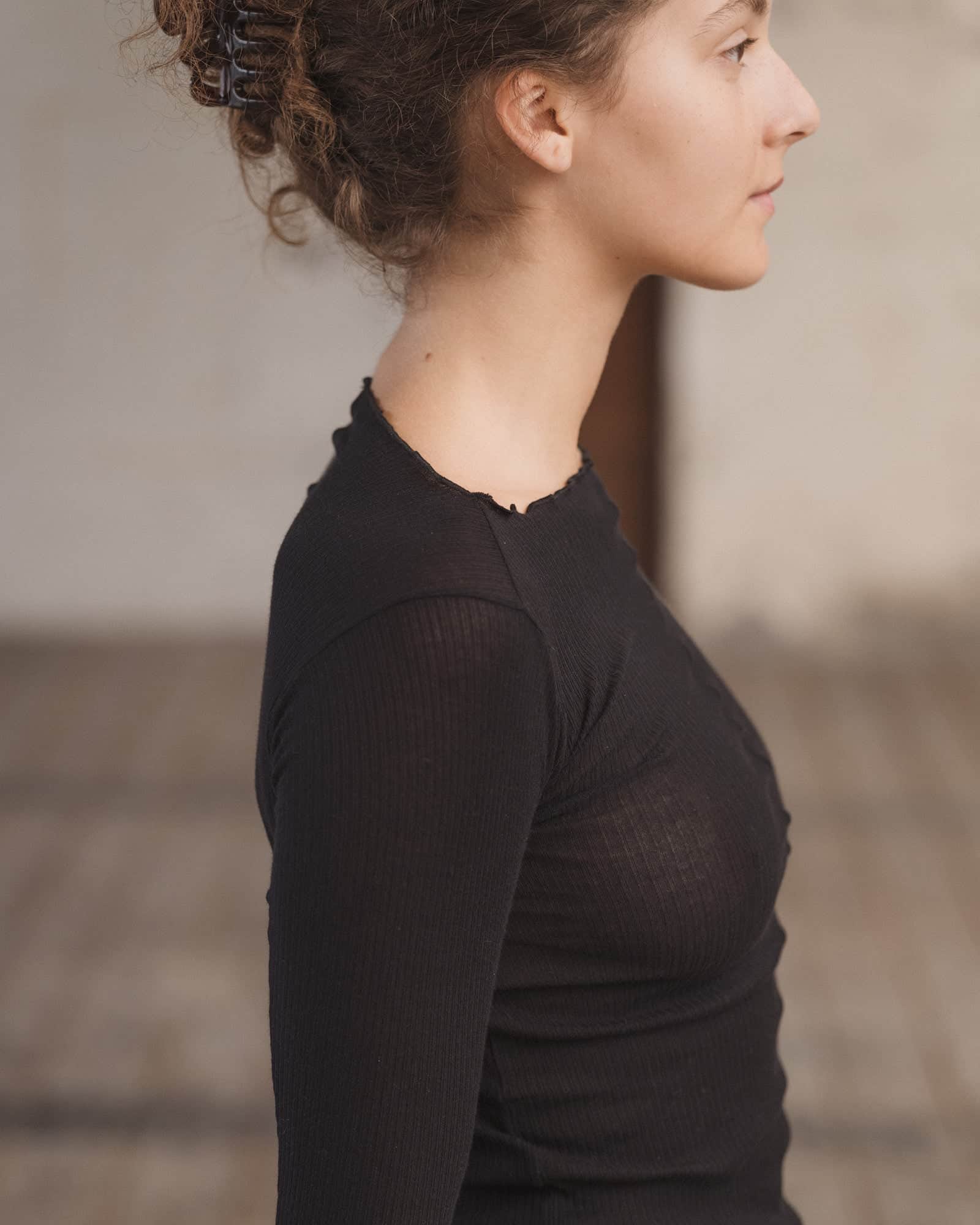 Pack - 2 Pama Long Sleeve Tee (Black / off white) - Image 6