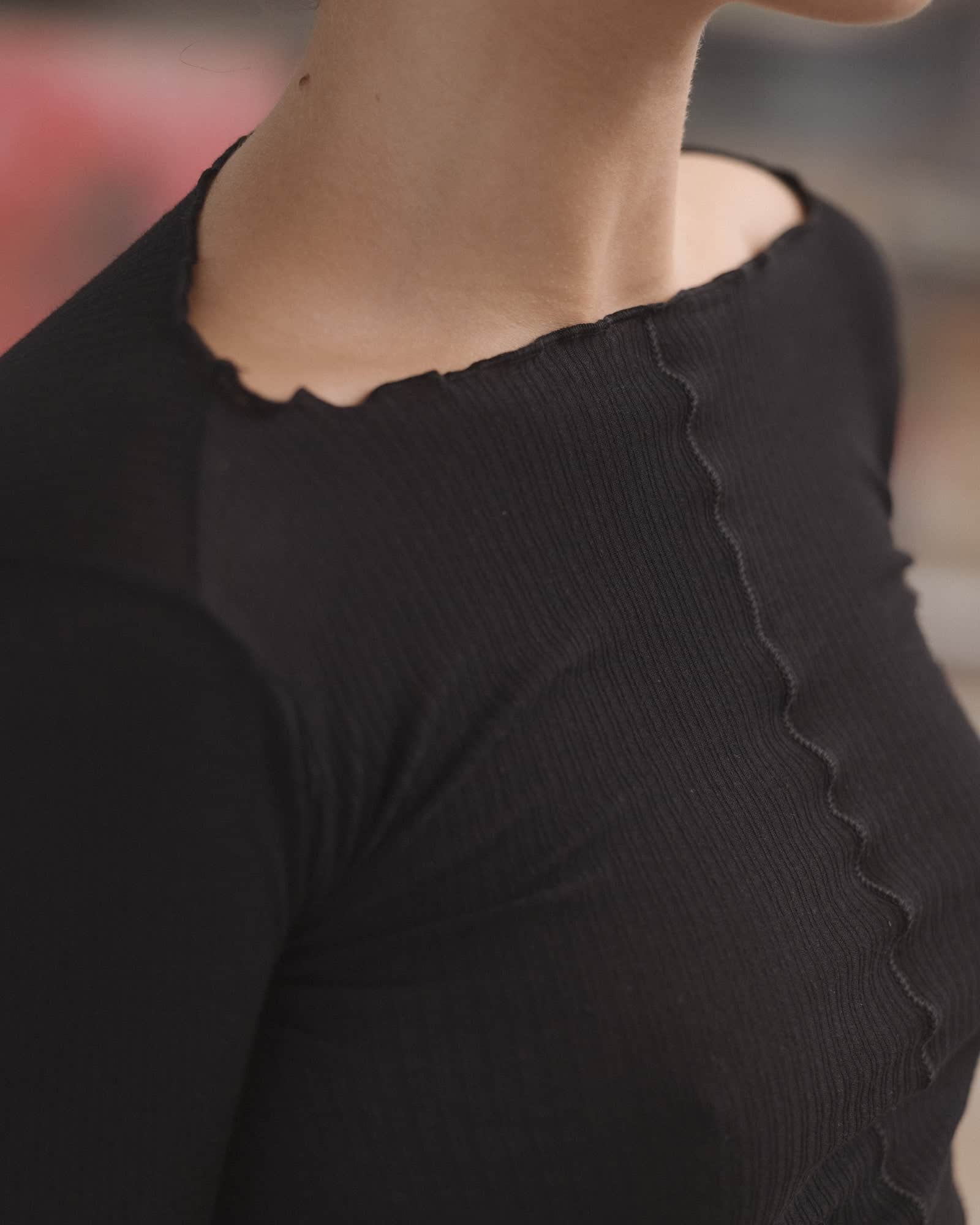 Pack - 2 Pama Long Sleeve Tee (Black / off white) - Image 9