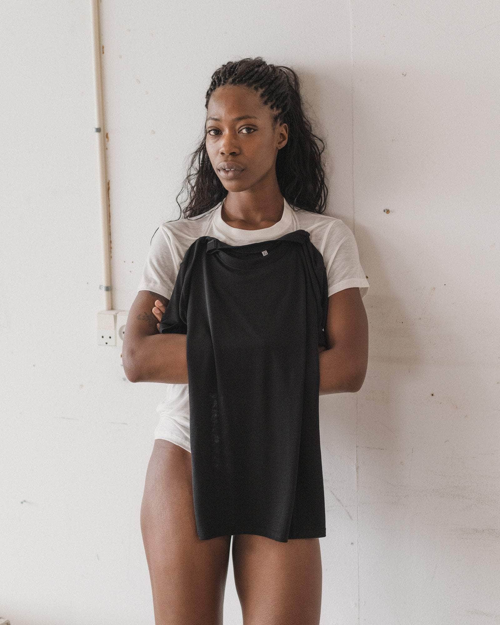 Pack - 2 Tee Shirt (Black / undyed) - Image 2