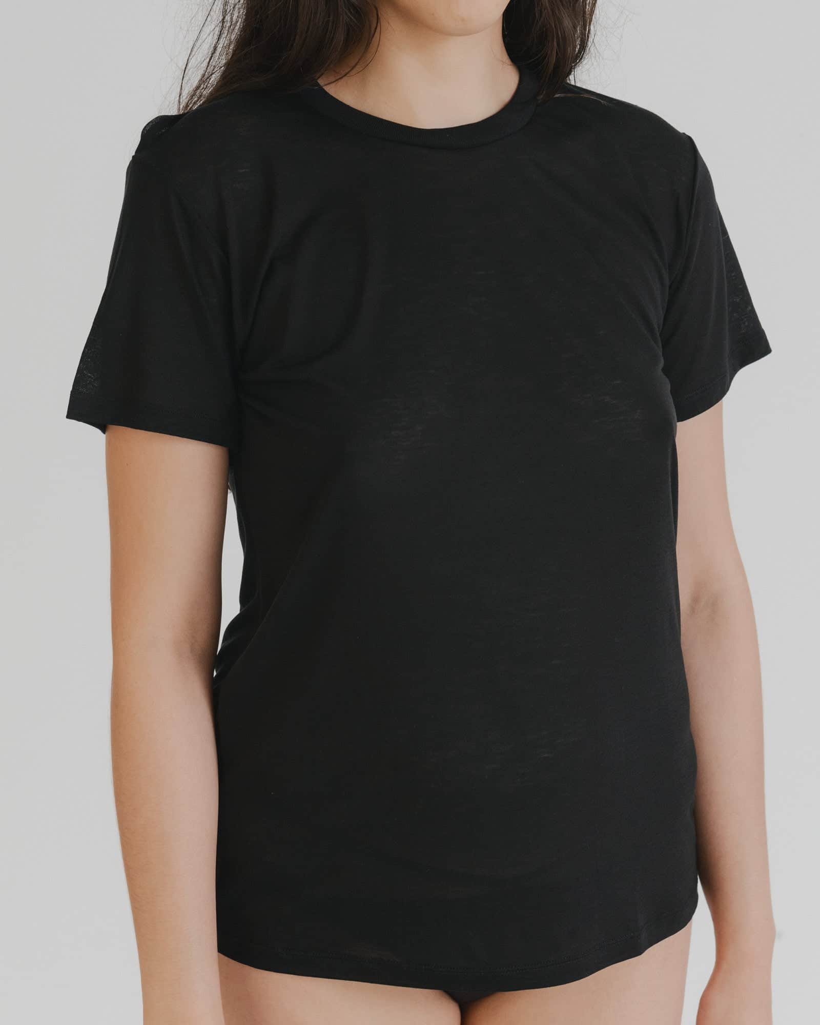 Pack - 2 Tee Shirt (Black / undyed) - Image 8