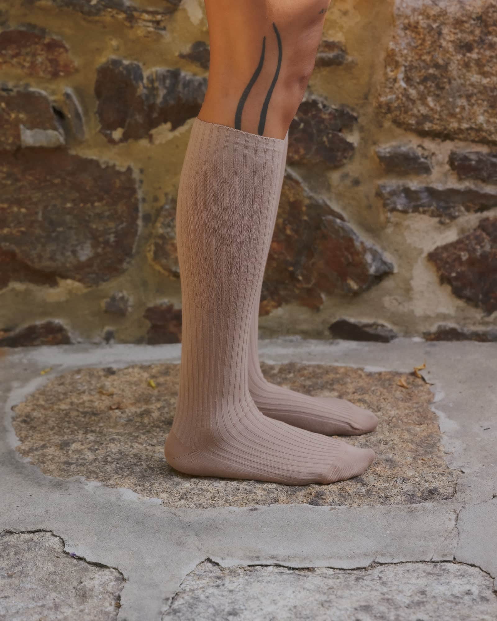 Rib Knee Socks - Image 2