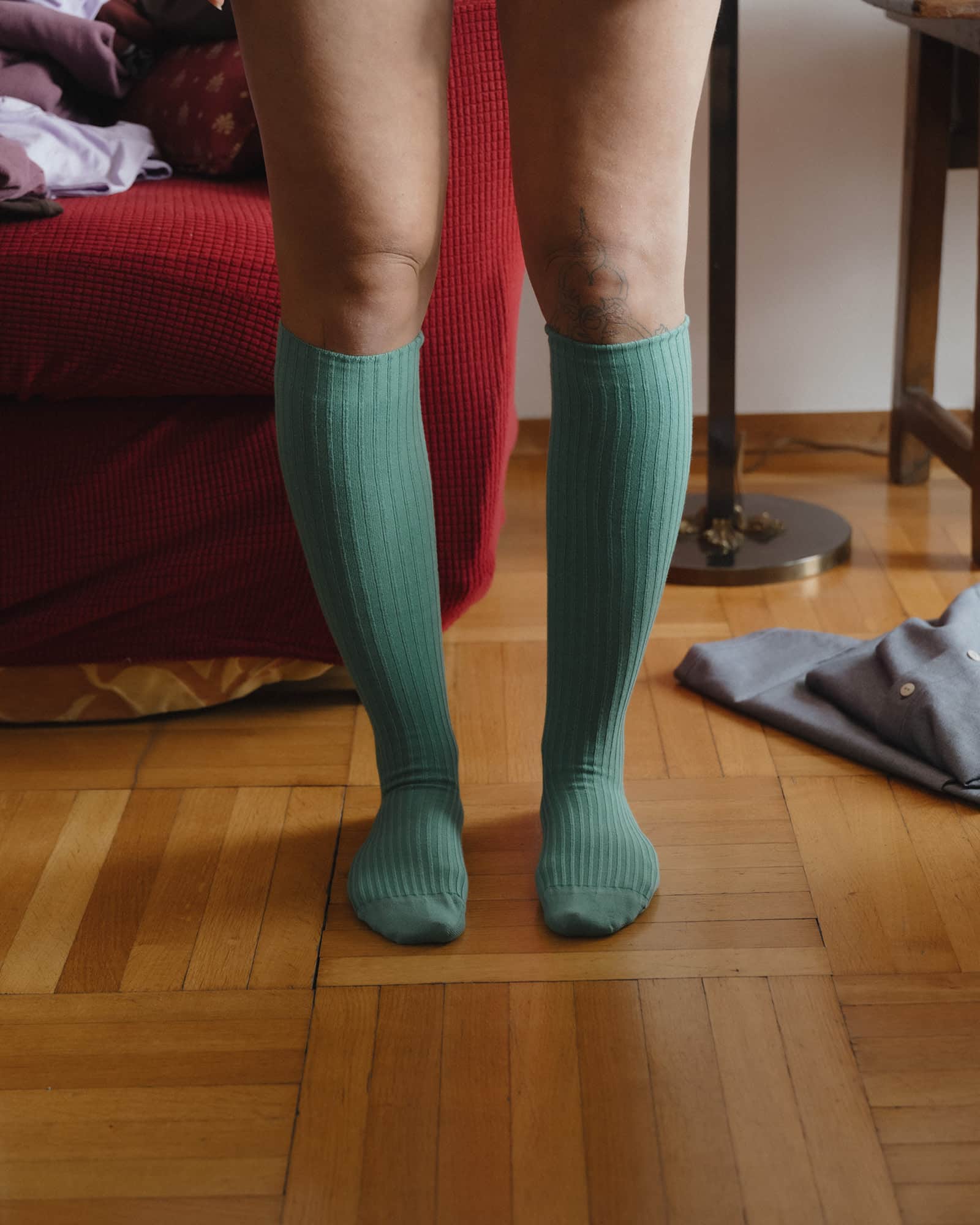 Rib Knee Socks - Image 2