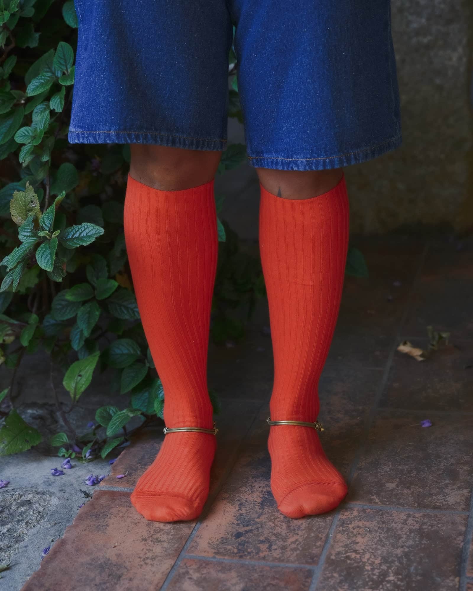 Rib Knee Socks