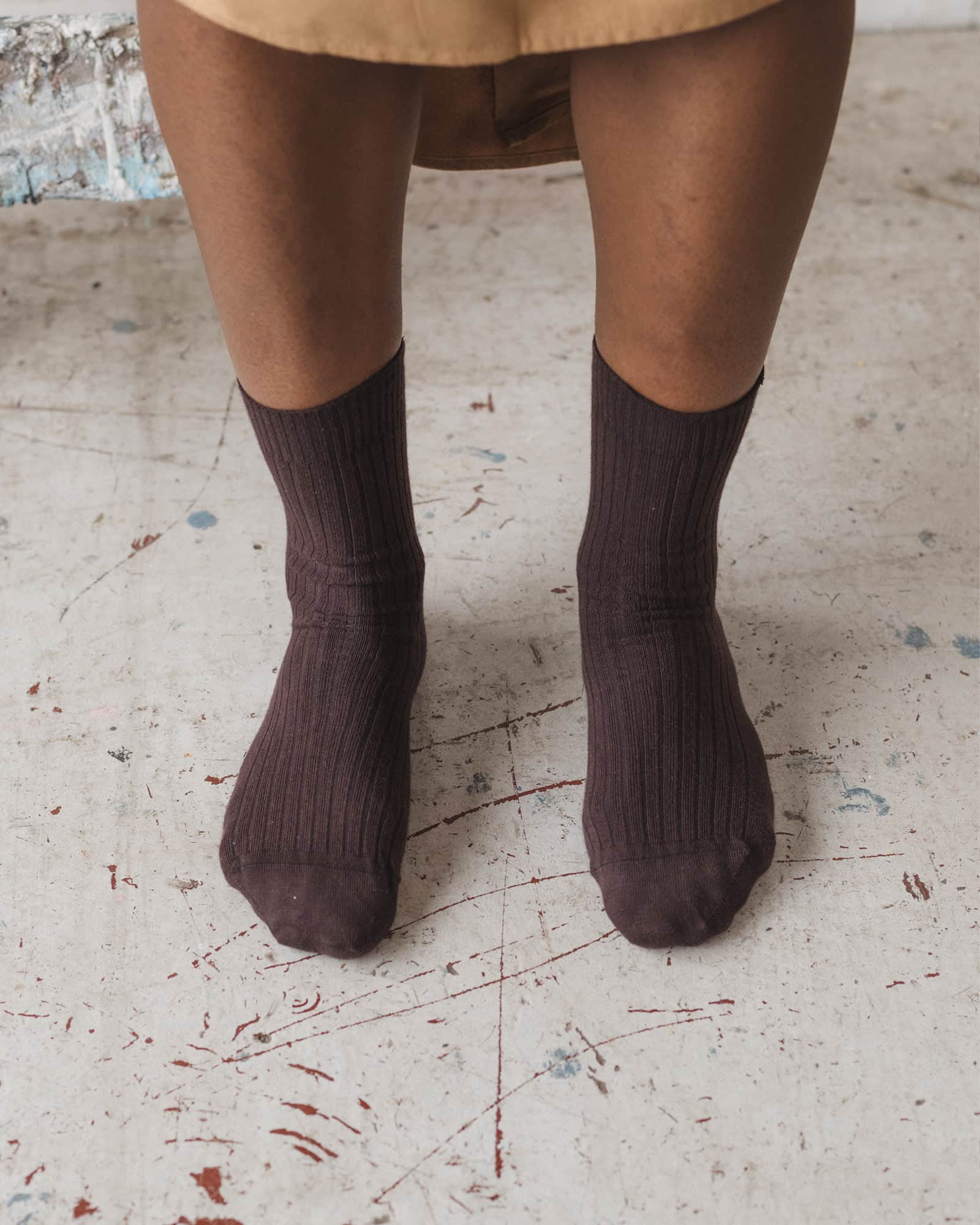 Rib Overankle Socks