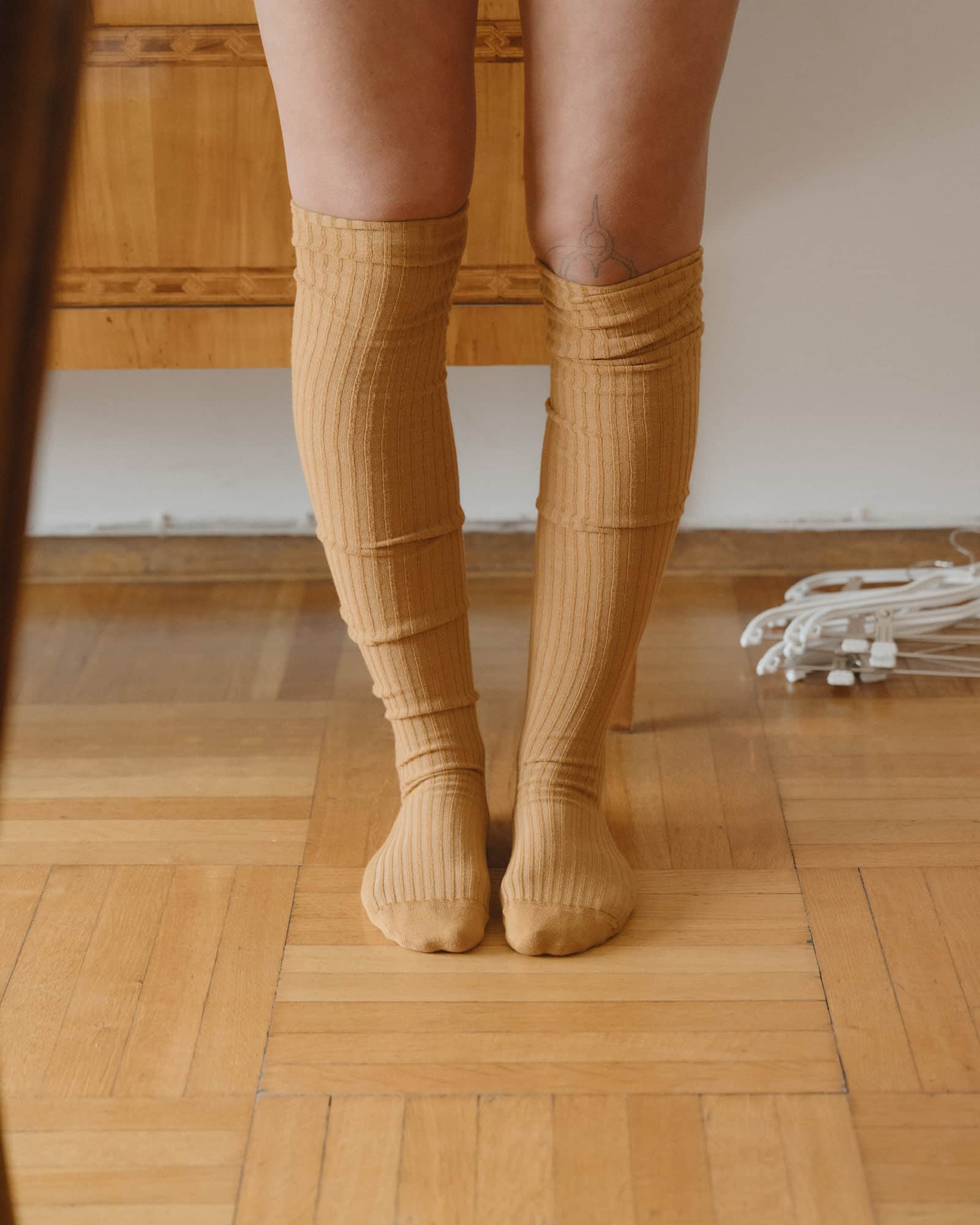 Rib Overknee Socks - Image 2