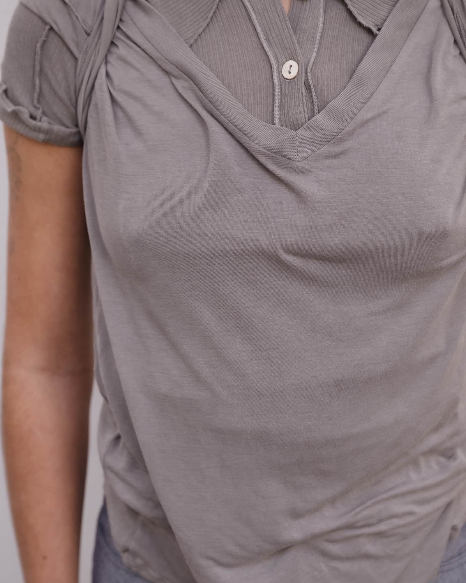 V Neck Tee Shirt - Image 7